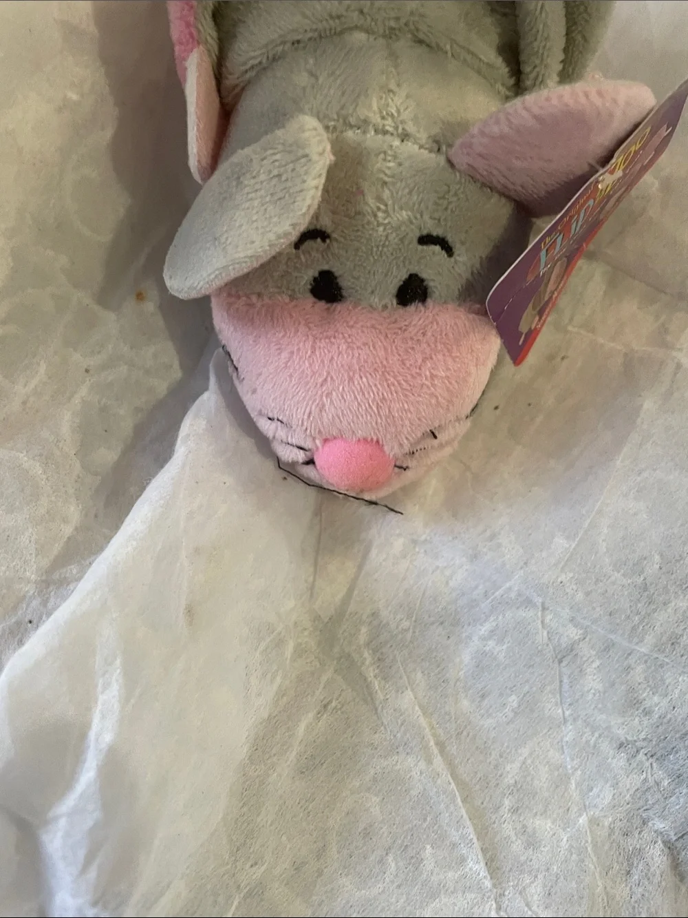 FlipZoo Pink Bunny Plush Clip-On Keychain. Caleb Cat and Sawyer Mouse.